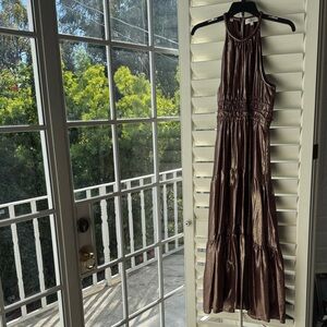 A.L.C. Shimmering Brown Maxi Dress